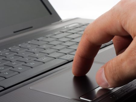 Working on a computer