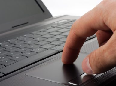 Working on a computer